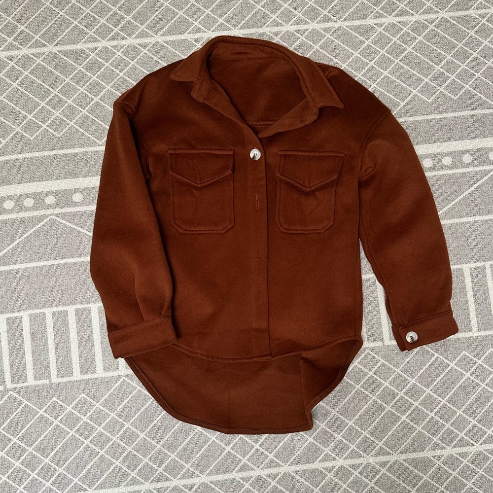 Button Front Jacket small burgandy